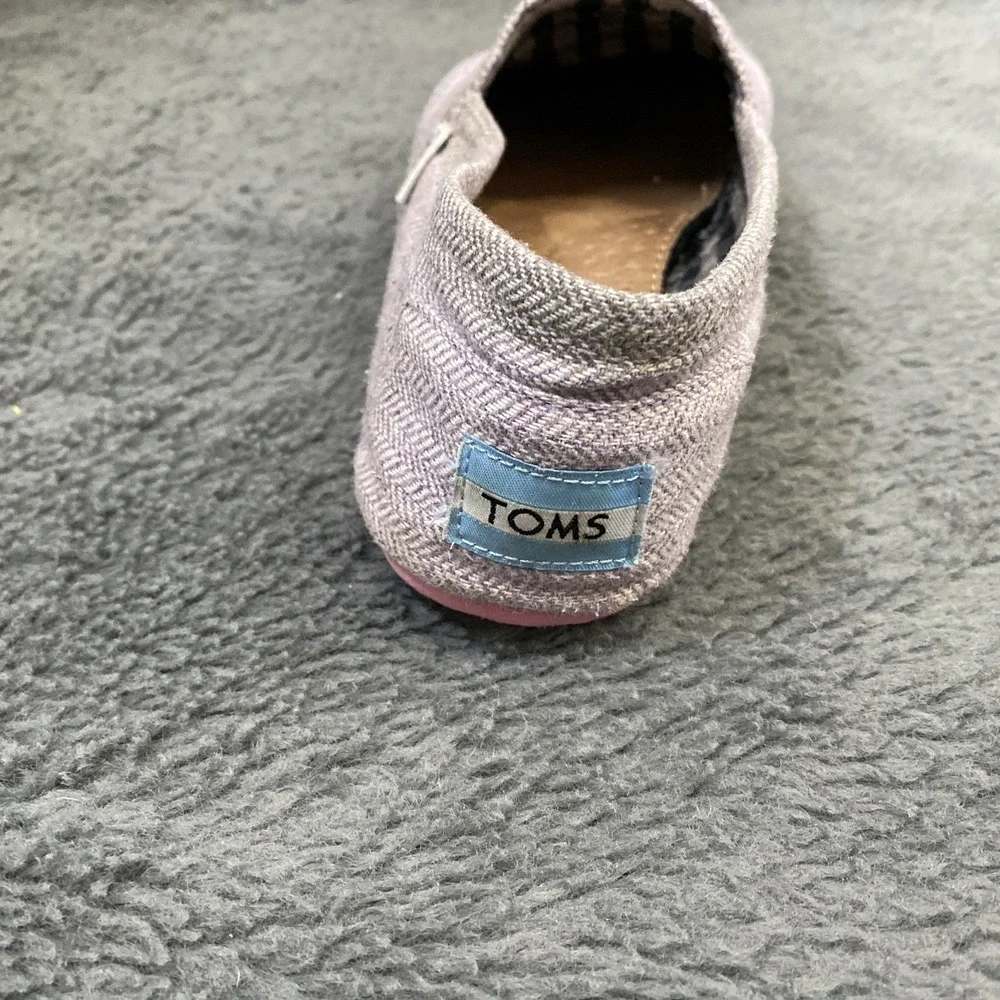 Tom's Purple Quilted Shoes With Pink Soles Women's Size 7